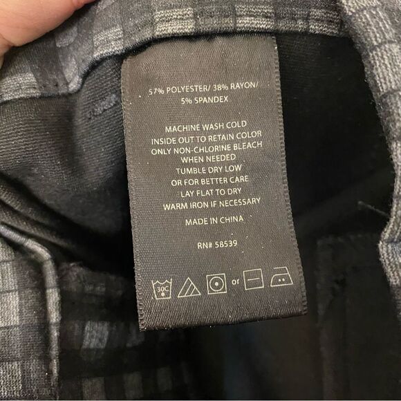 Kut from the Kloth Elyse Checkered mid rise Skinny black goth plaid stretch 4 - Picture 12 of 15